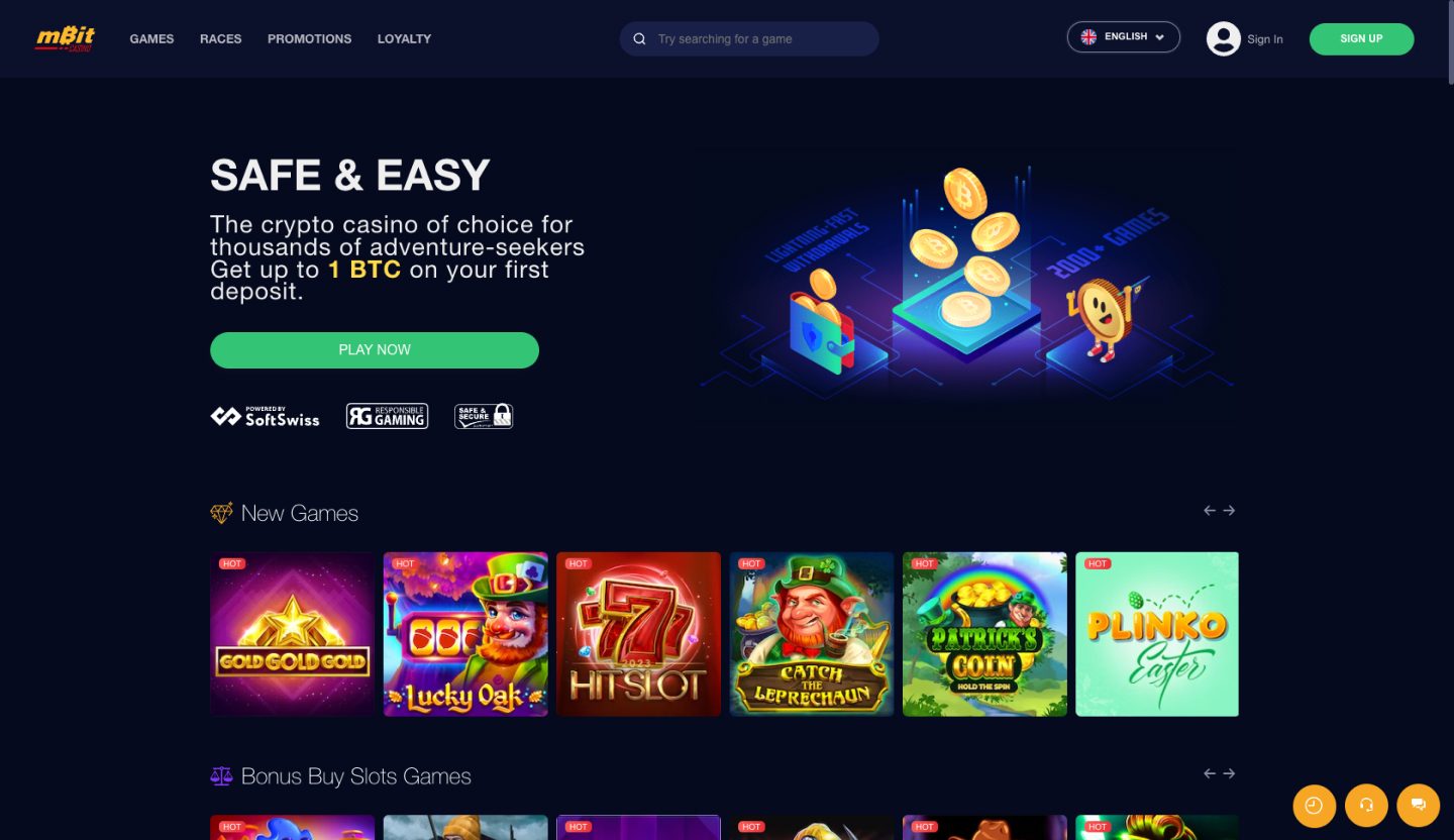 mBit Casino Screenshot