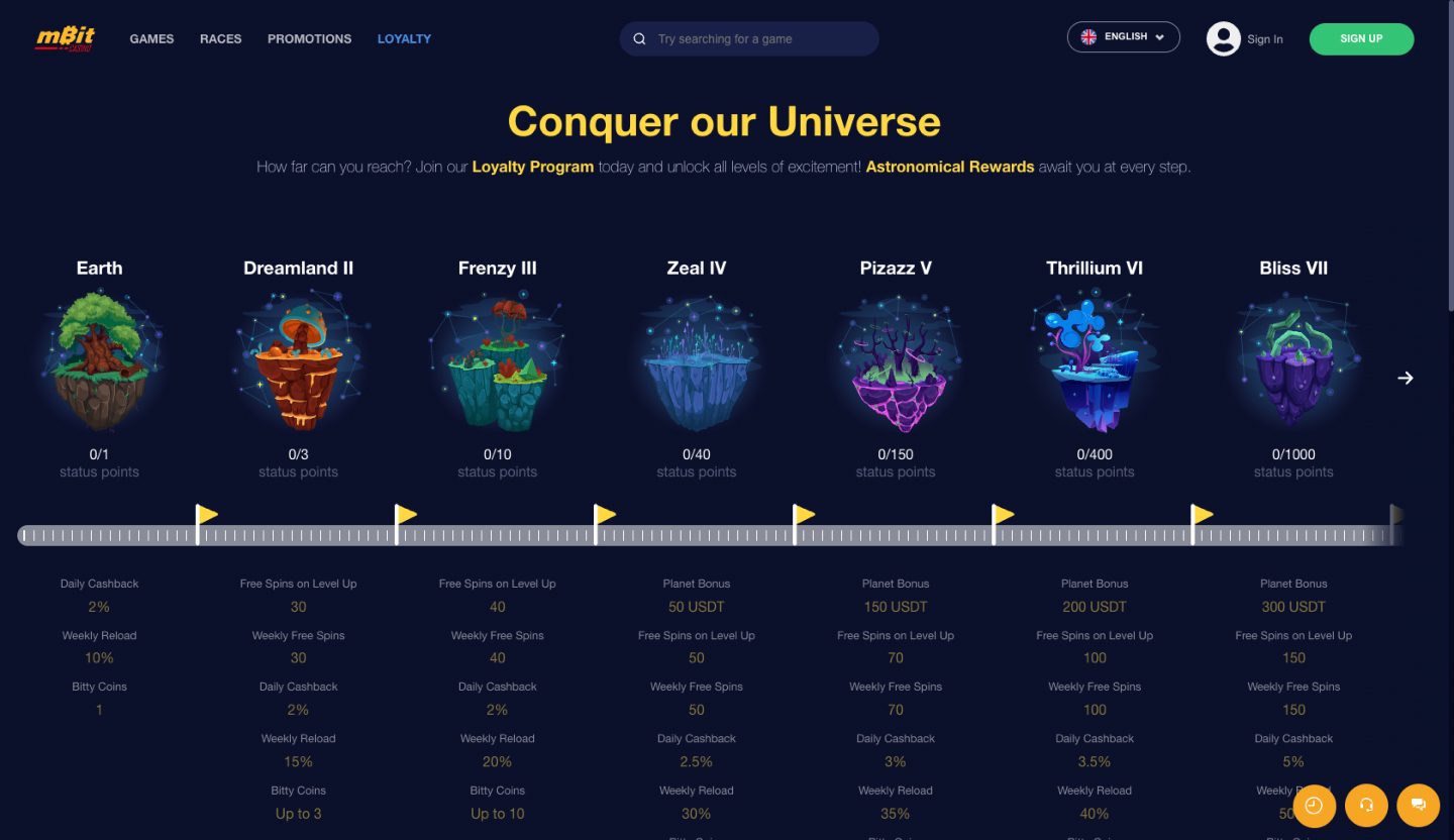 mBit Casino Screenshot