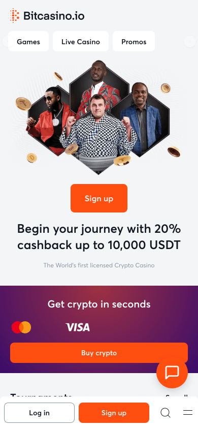 Bitcasino.io Screenshot