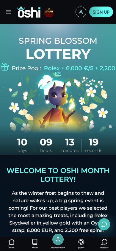 Oshi Casino Screenshot
