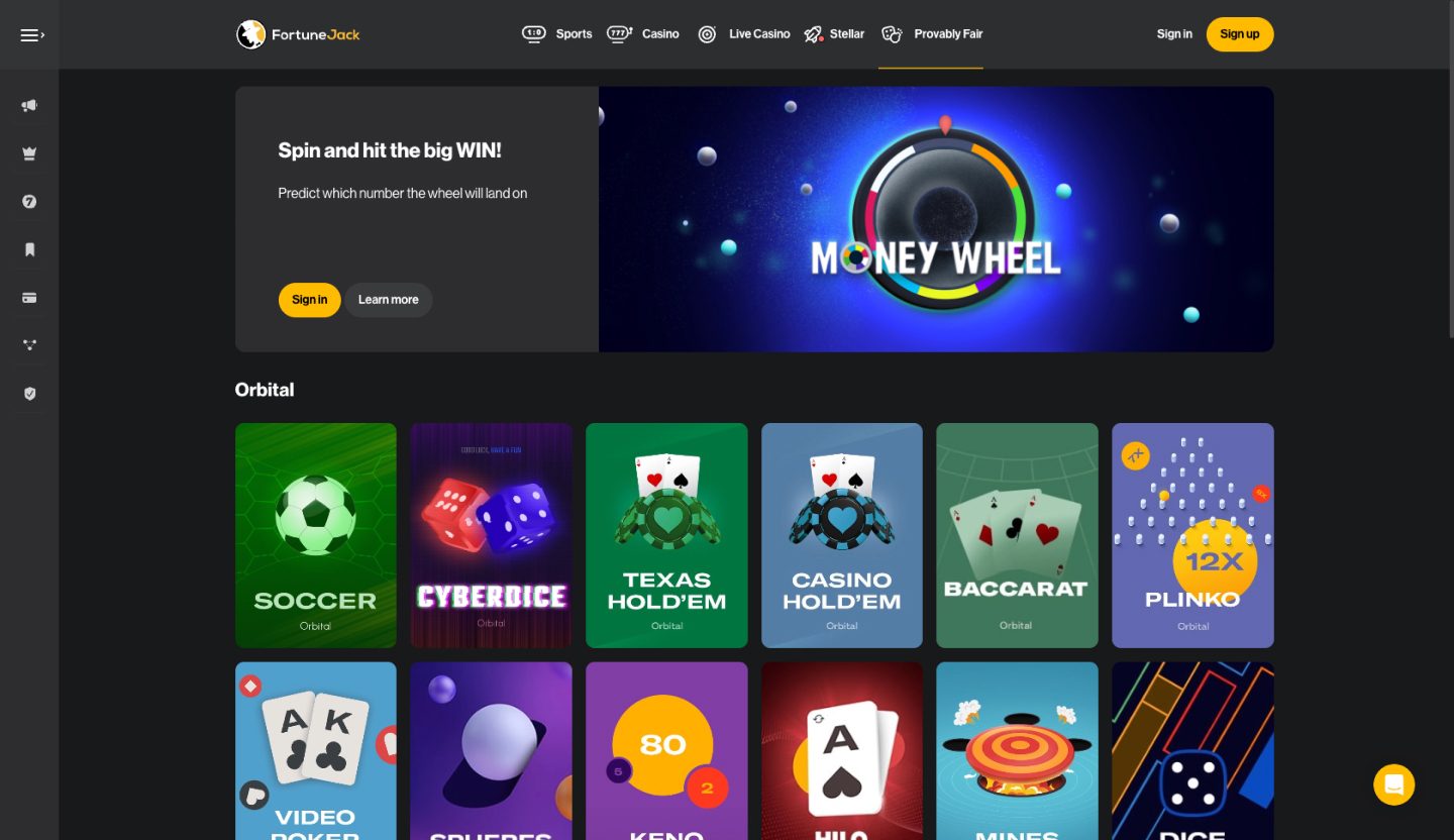 FortuneJack Casino Screenshot