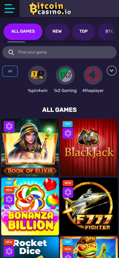 BitcoinCasino.io Screenshot