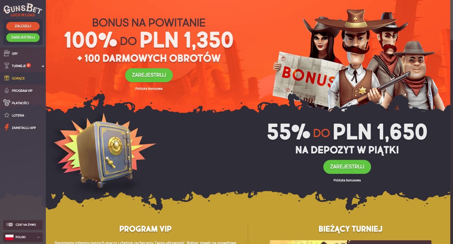 GunsBet Casino Screenshot