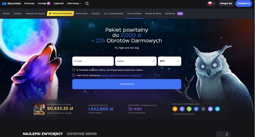 SkyCrown Casino Screenshot