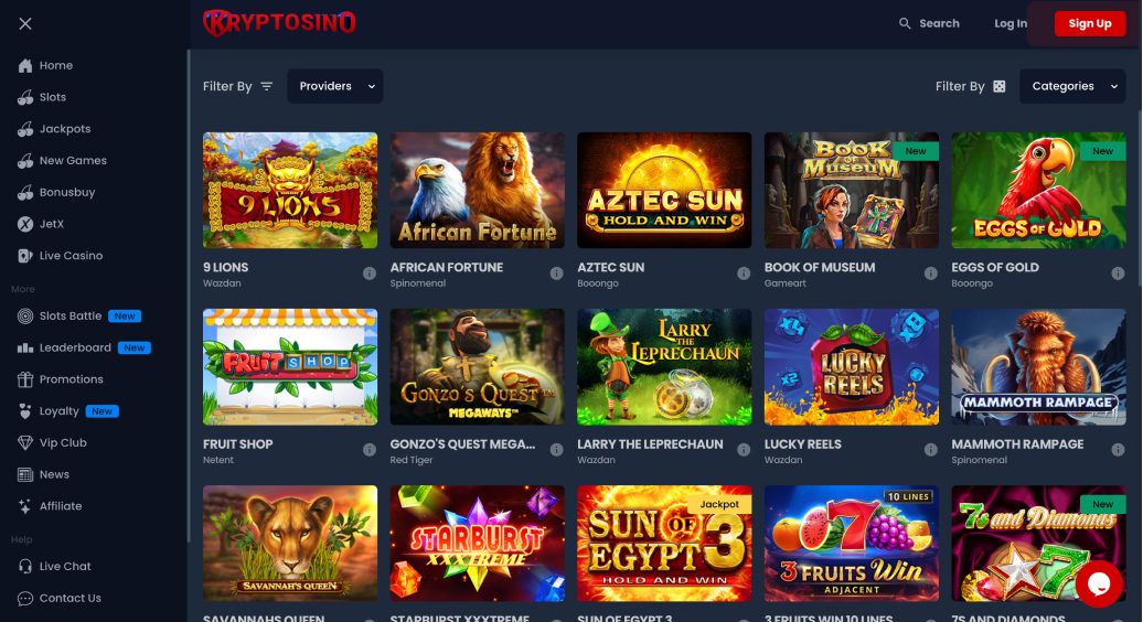 Kryptosino Screenshot