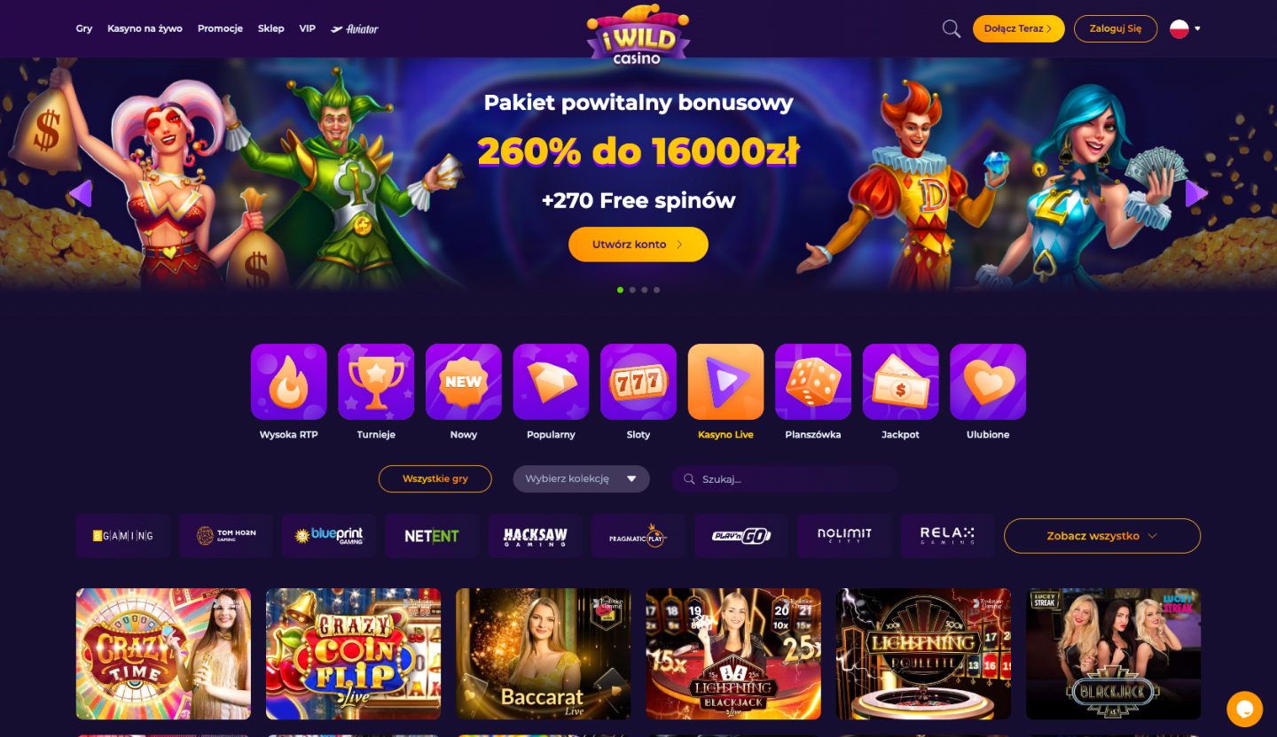 iWild Casino Screenshot