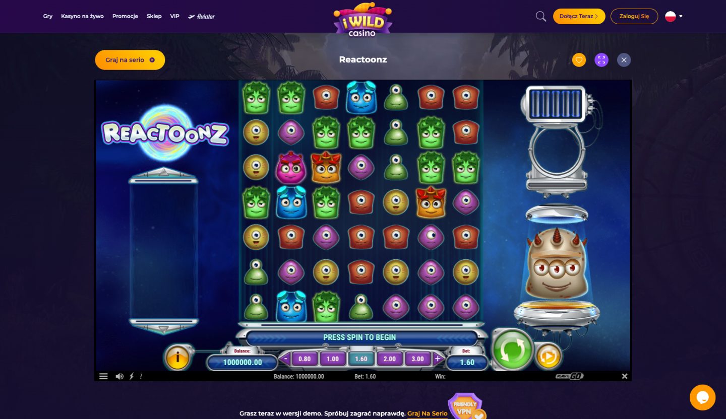 iWild Casino Screenshot