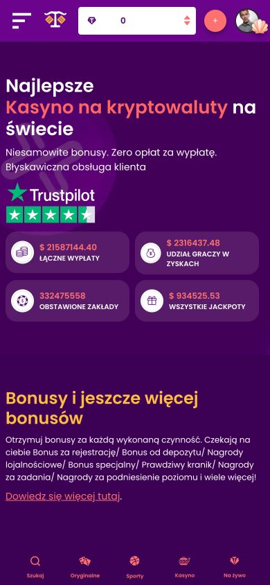 TrustDice Casino Screenshot