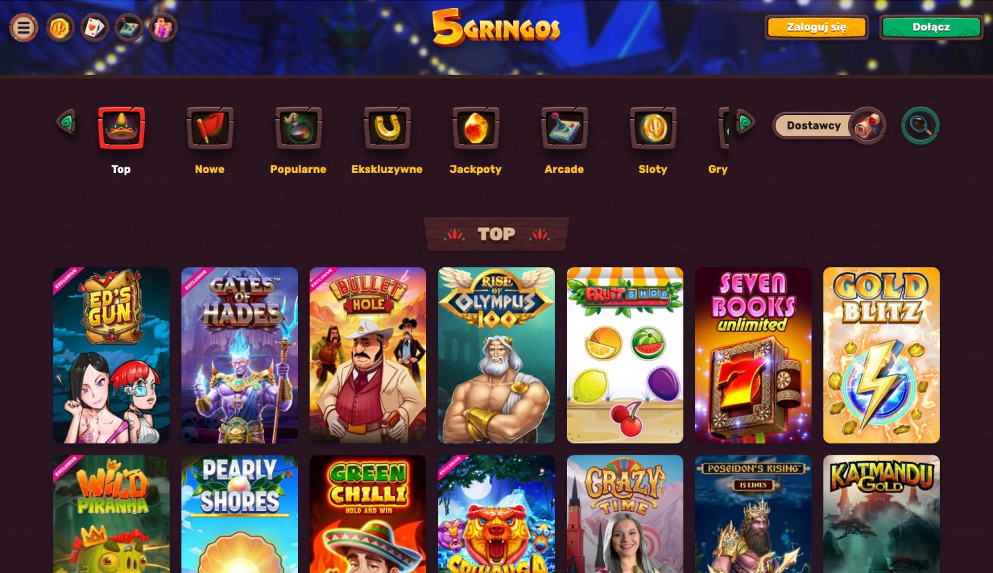 5Gringos Casino Screenshot