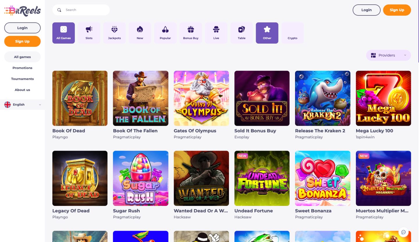 BitReels Casino Screenshot