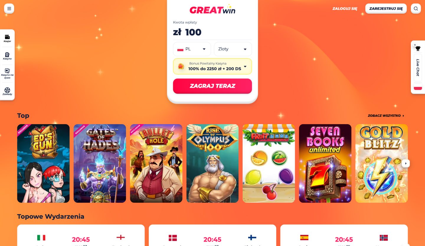 GreatWin Casino Screenshot
