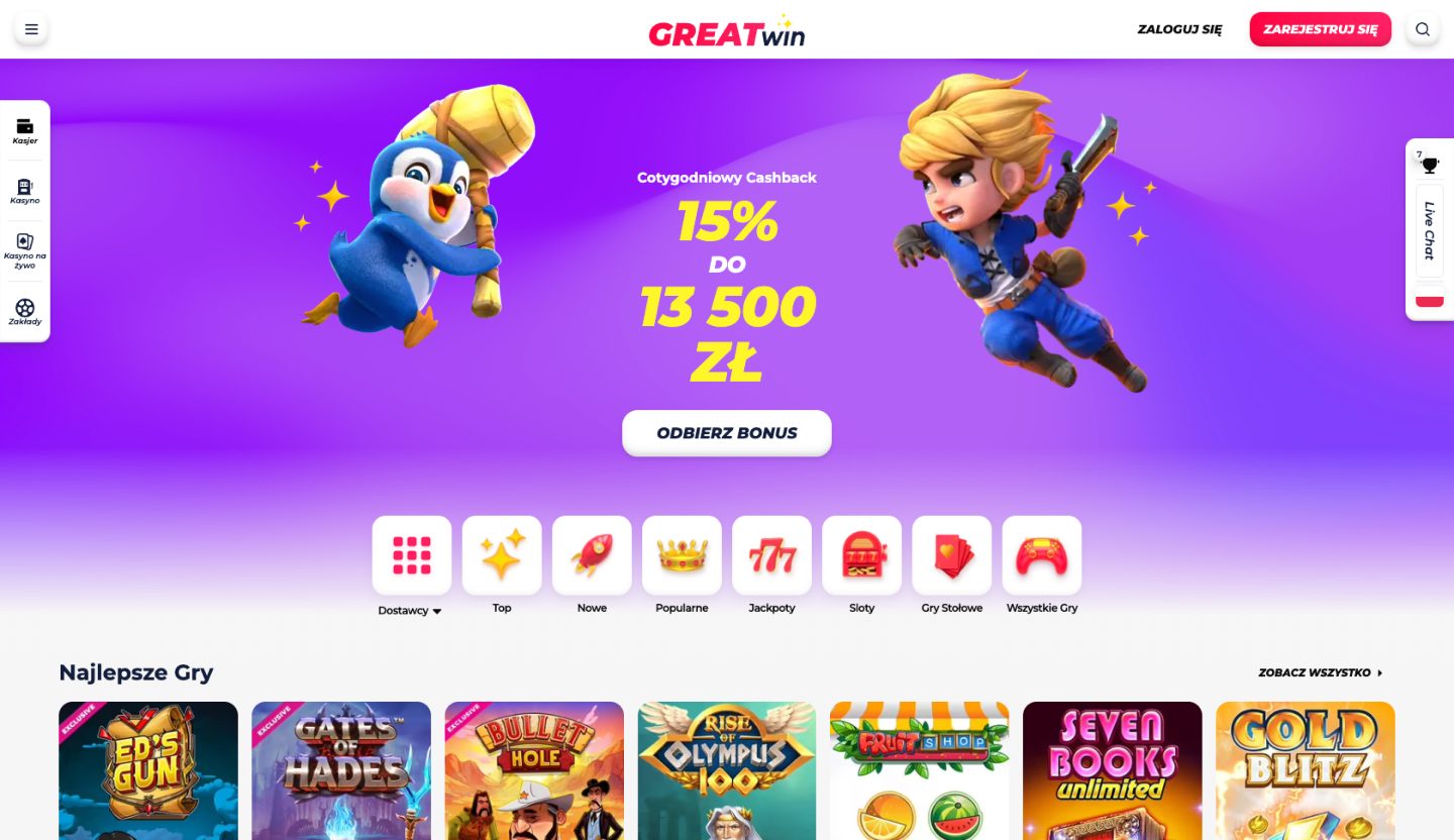 GreatWin Casino Screenshot