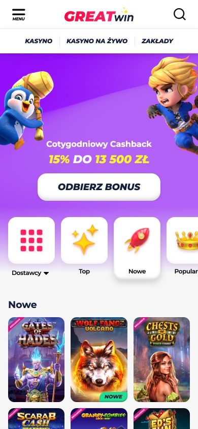 GreatWin Casino Screenshot