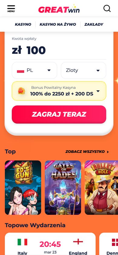 GreatWin Casino Screenshot