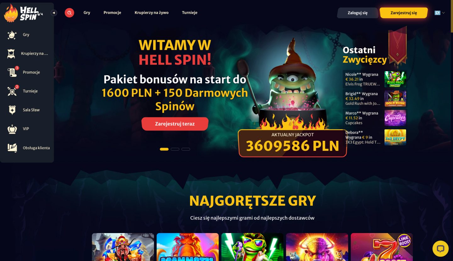 HellSpin Casino Screenshot