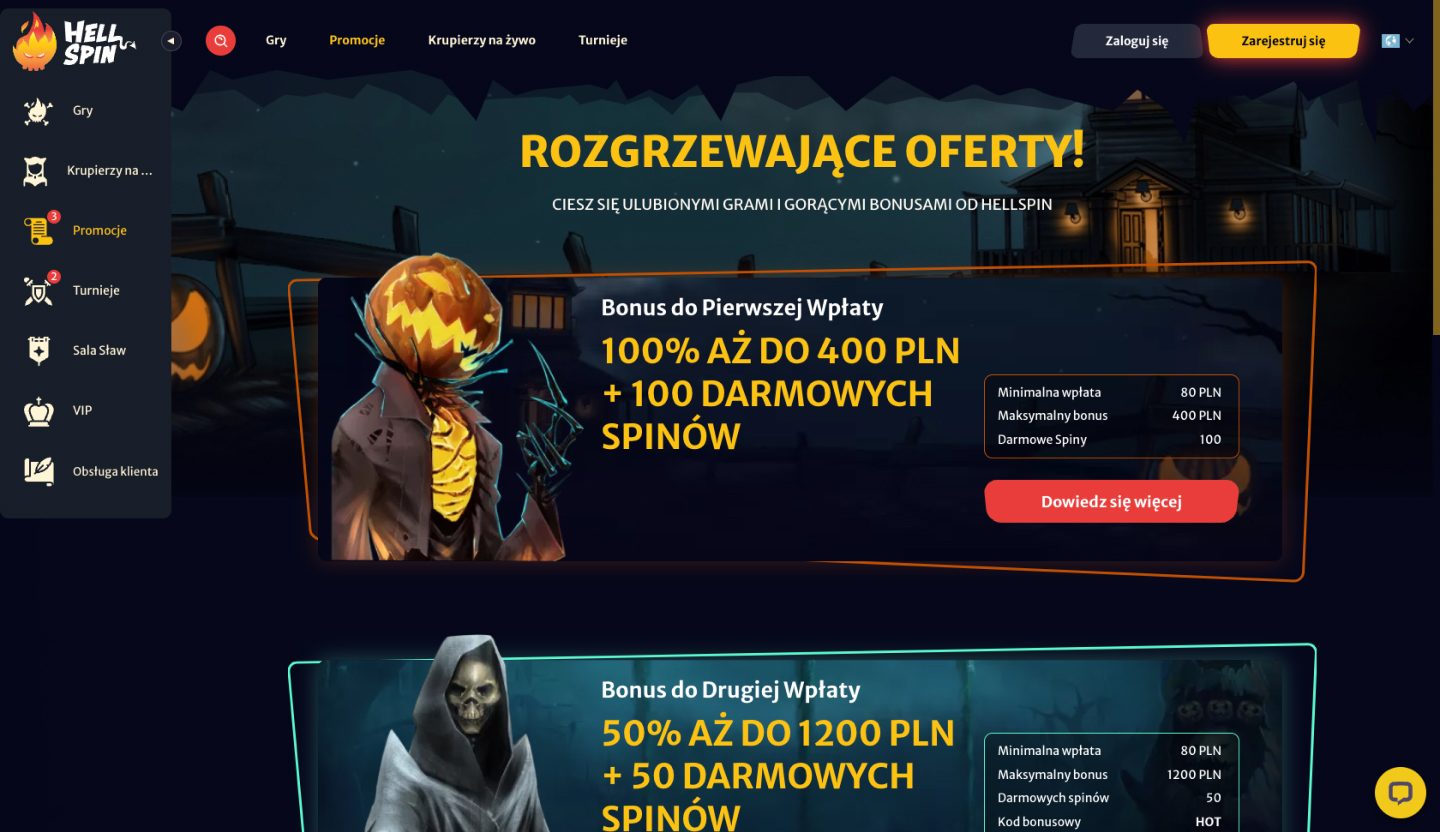 HellSpin Casino Screenshot