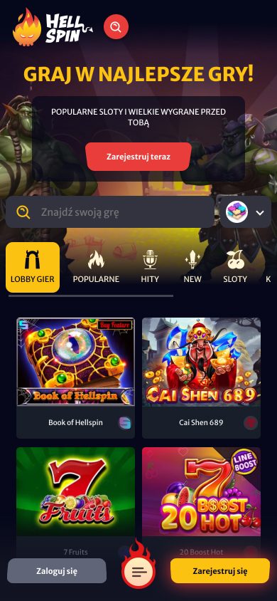 HellSpin Casino Screenshot