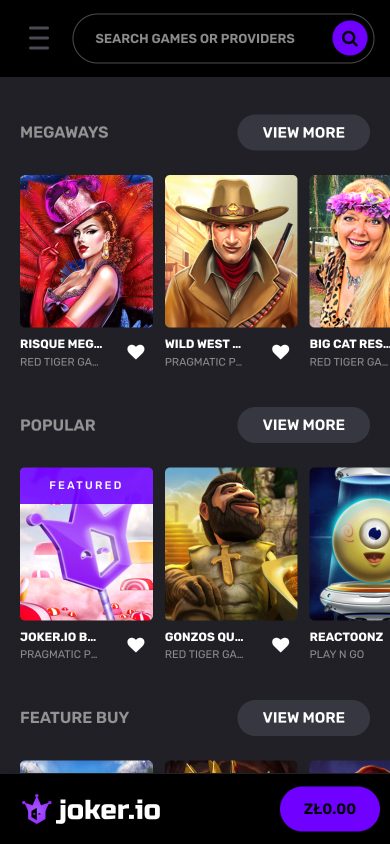 Joker.io Casino Screenshot