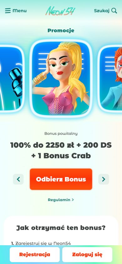 Neon54 Casino Screenshot