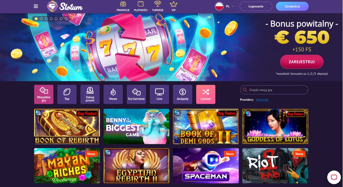 Slotum Casino Screenshot