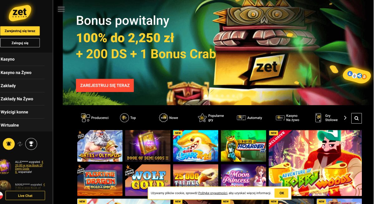 Zet Casino Screenshot