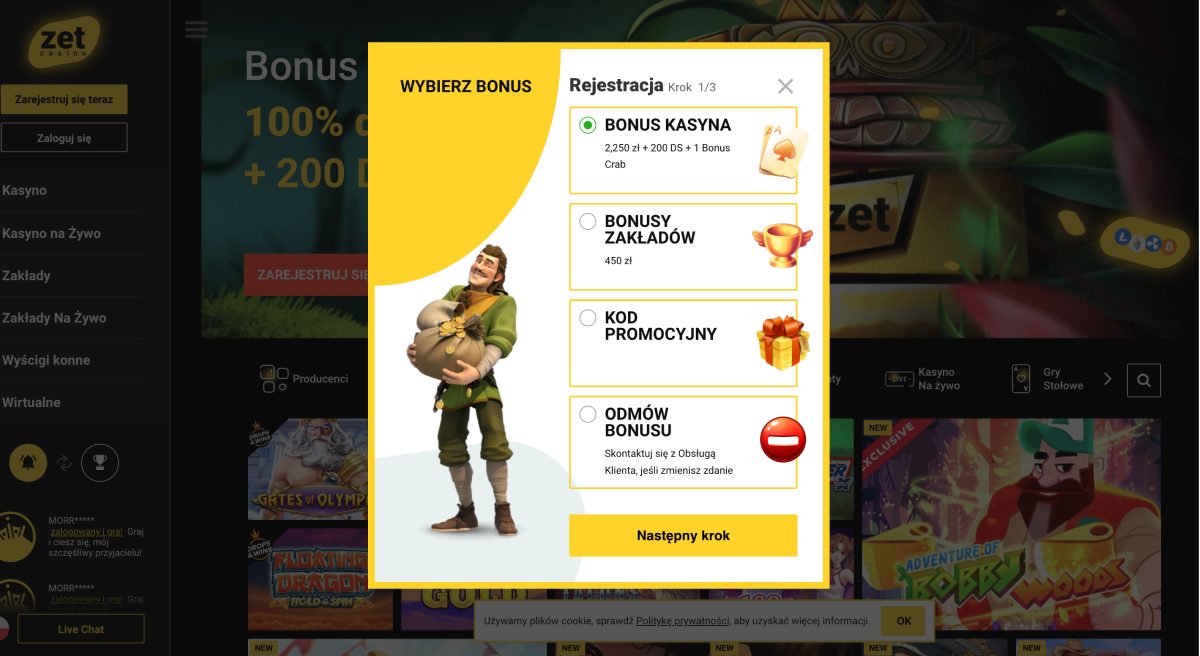 Zet Casino Screenshot