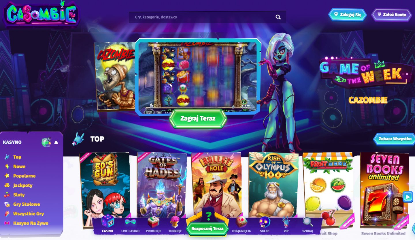 Casombie Casino Screenshot