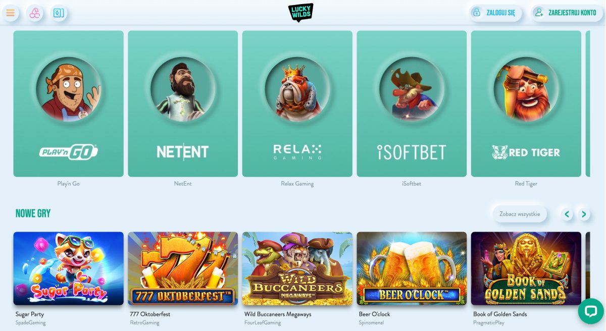 Lucky Wilds Casino Screenshot