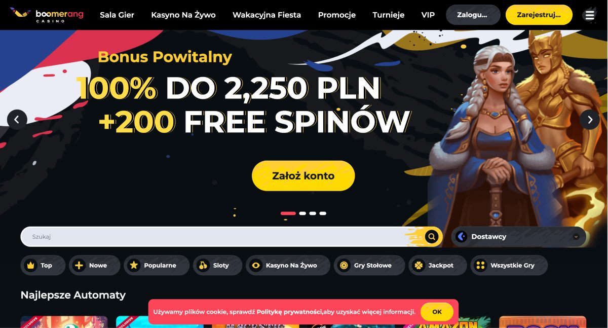 Boomerang Casino Screenshot