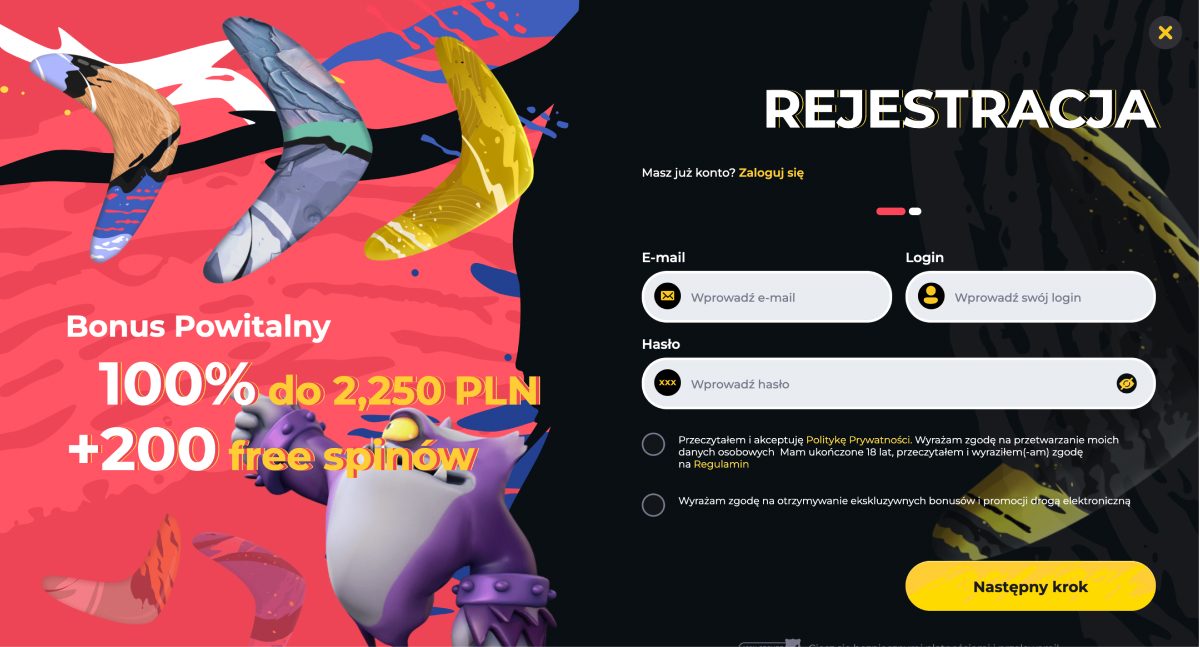 Boomerang Casino Screenshot