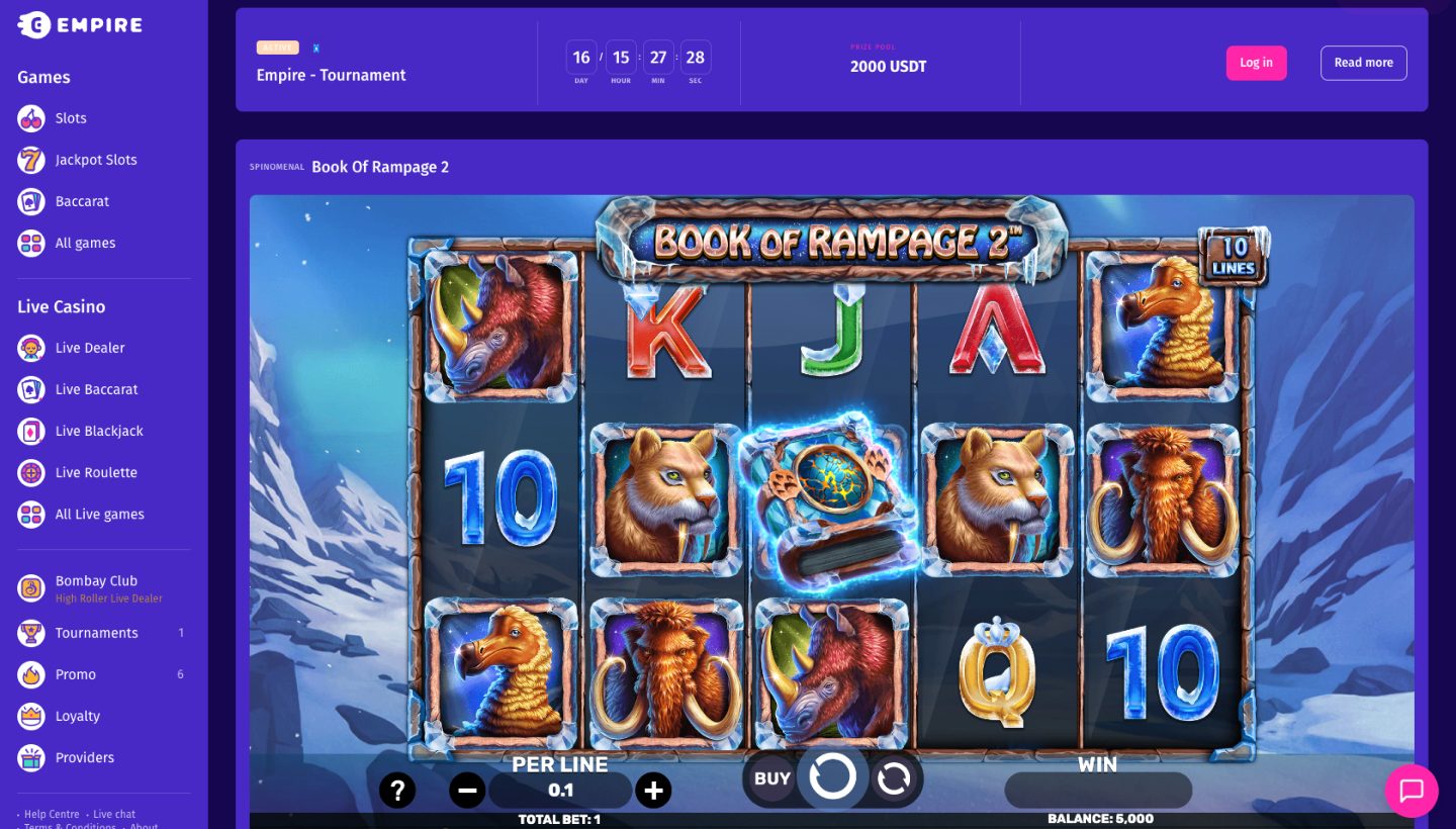 Empire.io Casino Screenshot