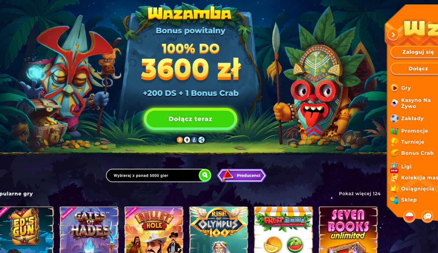 Wazamba Casino Screenshot