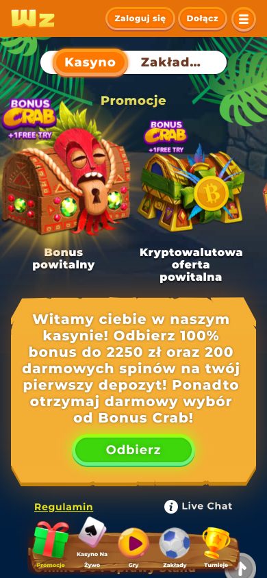 Wazamba Casino Screenshot