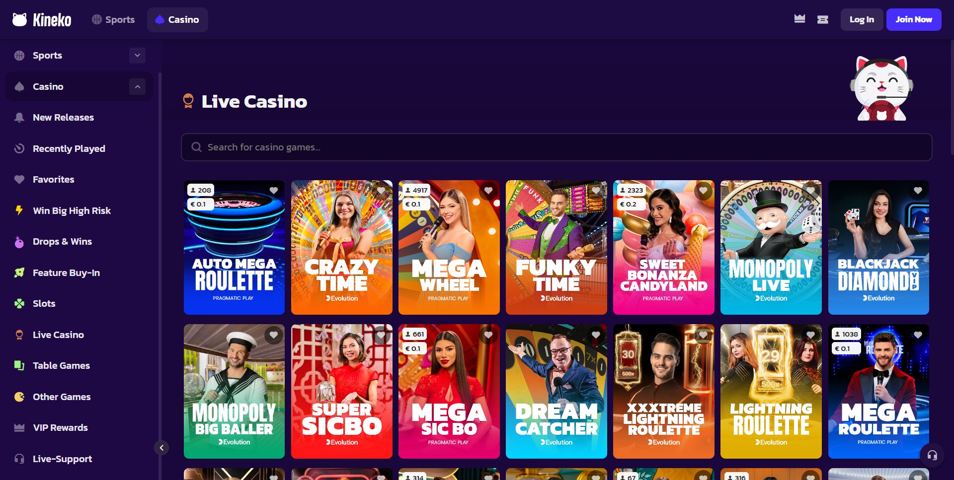 Kineko Casino Screenshot