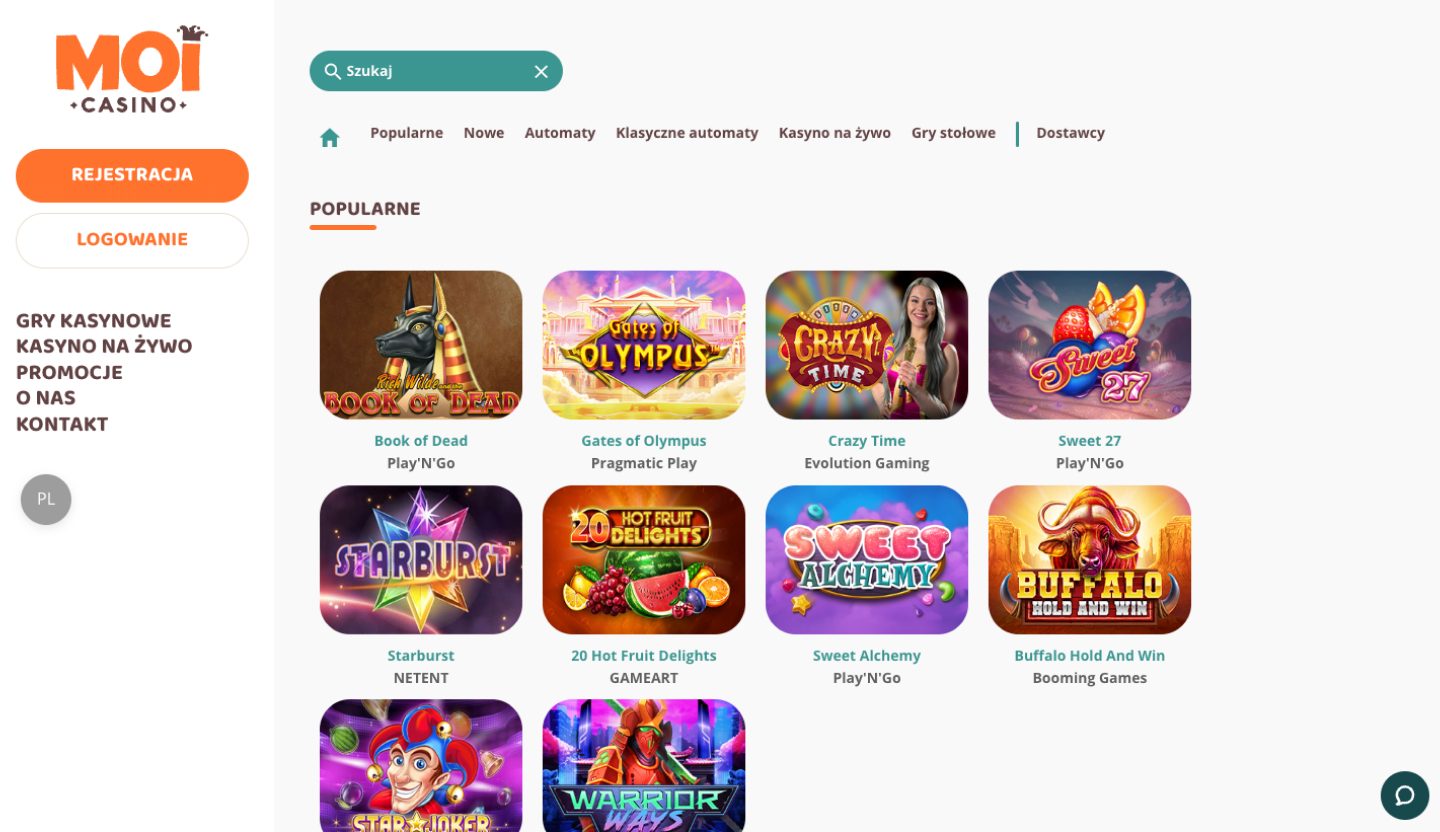 MoiCasino Screenshot