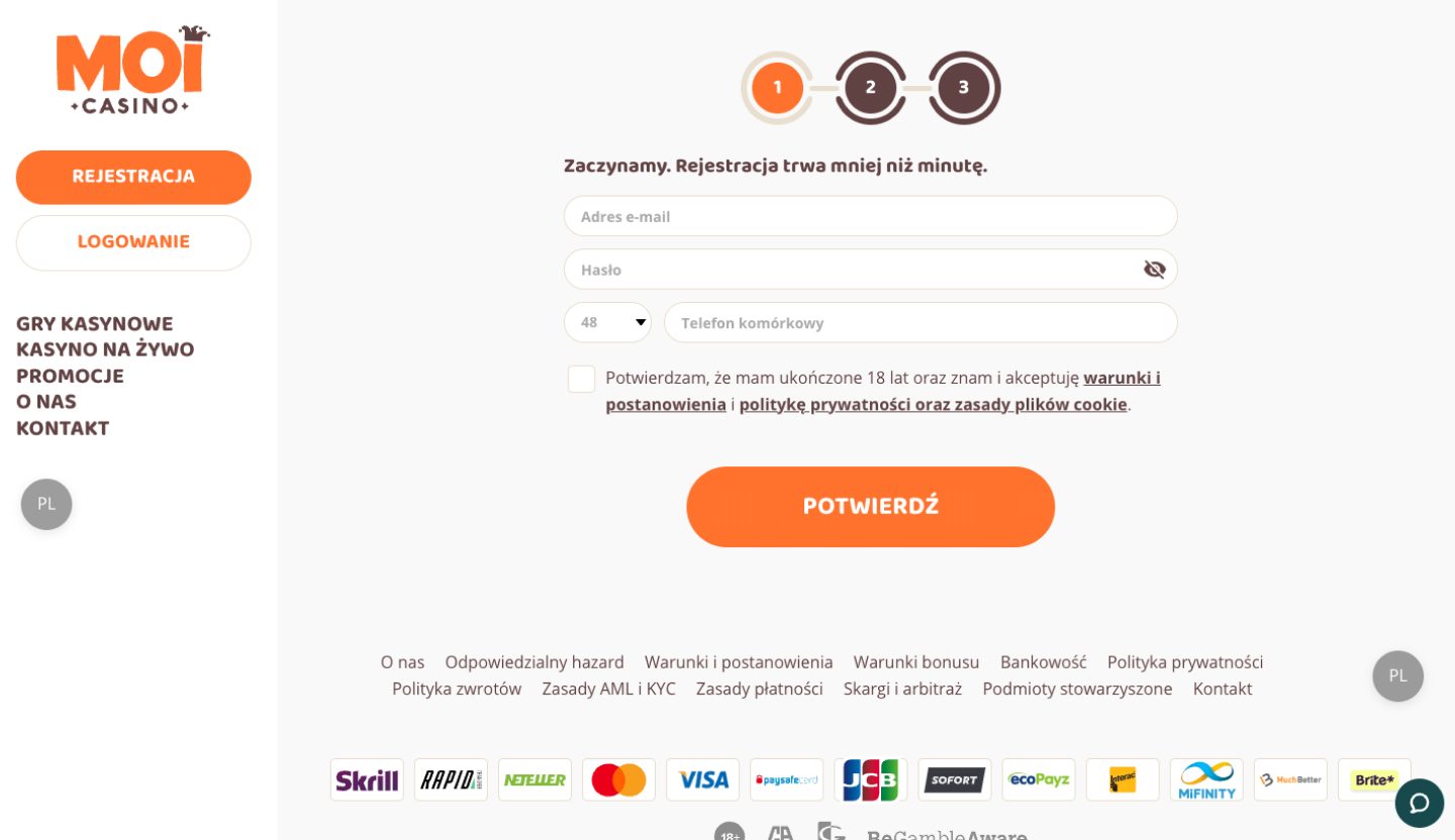 MoiCasino Screenshot