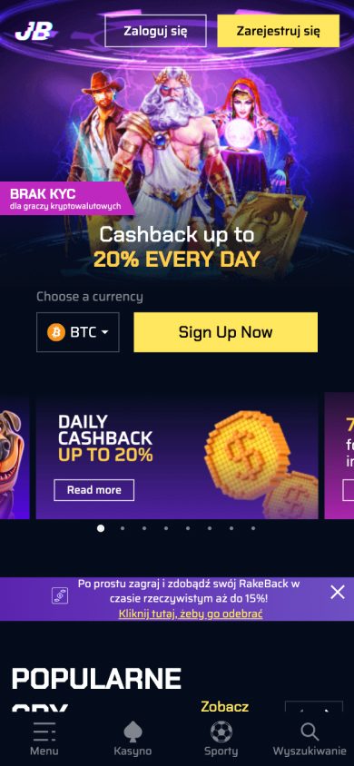 Justbit Casino Screenshot