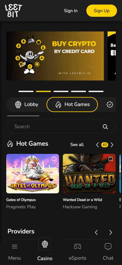 Leetbit Casino Screenshot