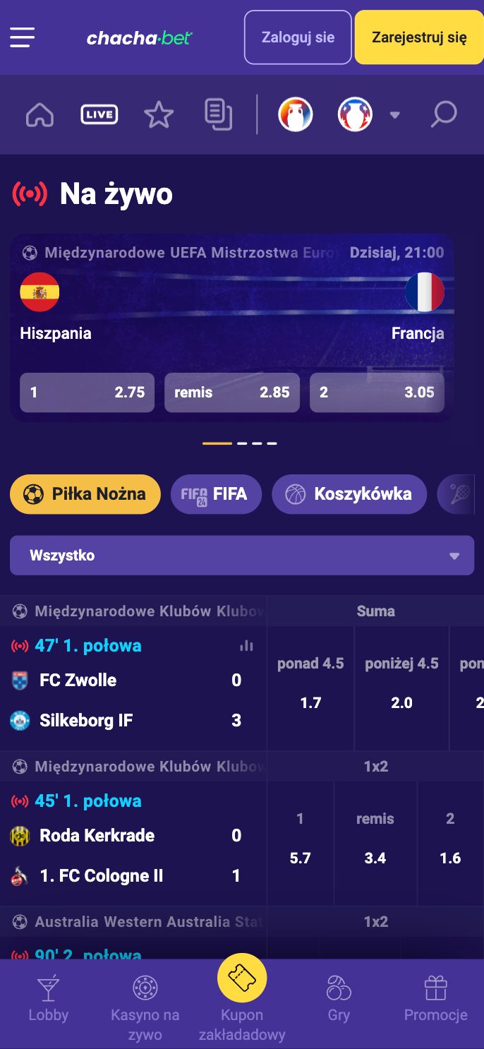 ChachaBet Casino Screenshot