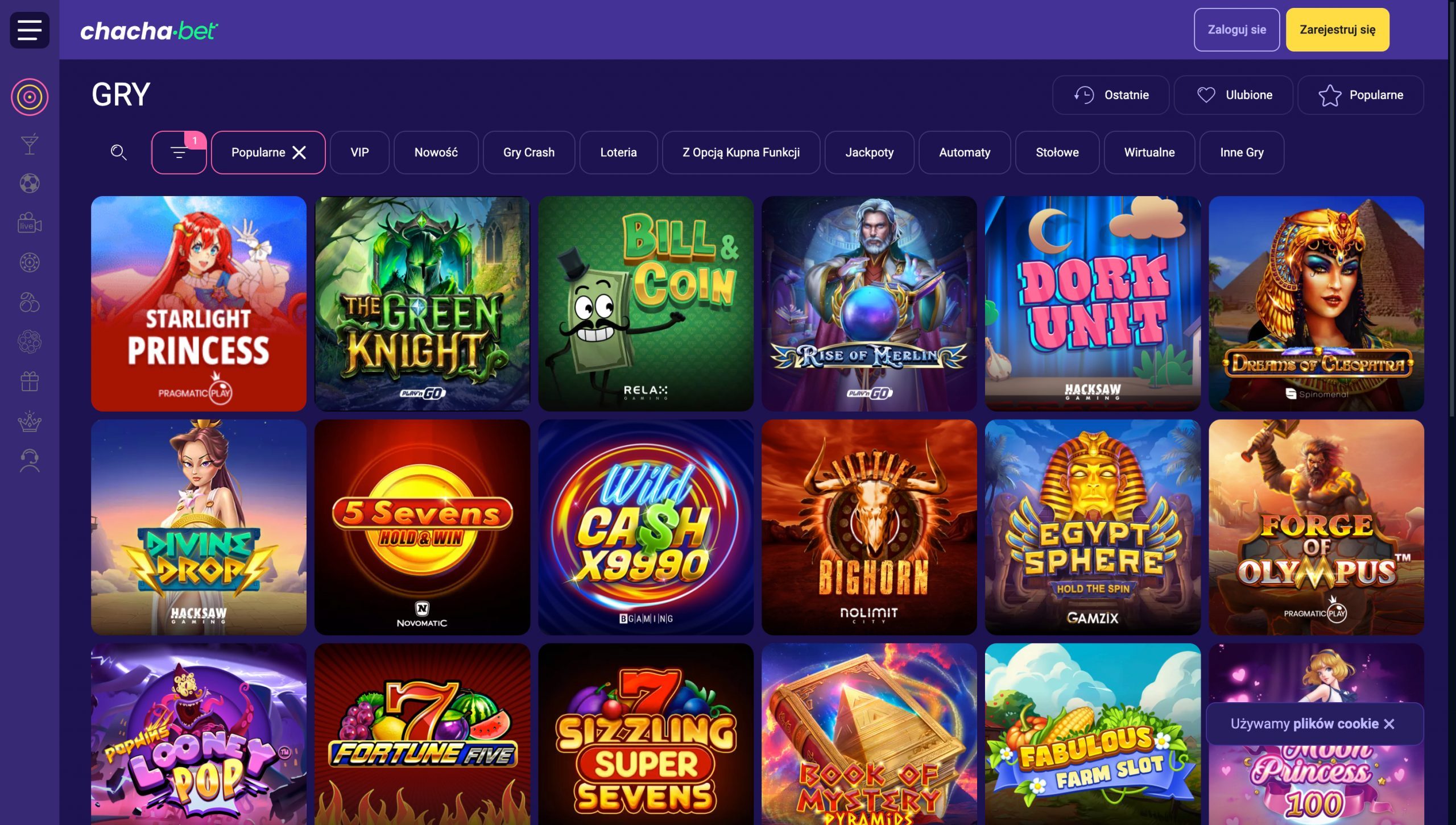 ChachaBet Casino Screenshot