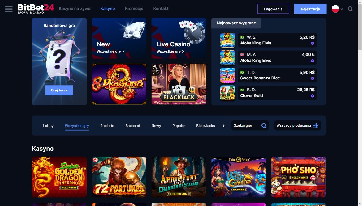 BitBet24 Casino Screenshot