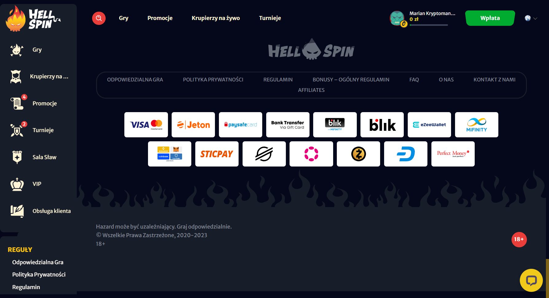 HellSpin Kasyno Licencja