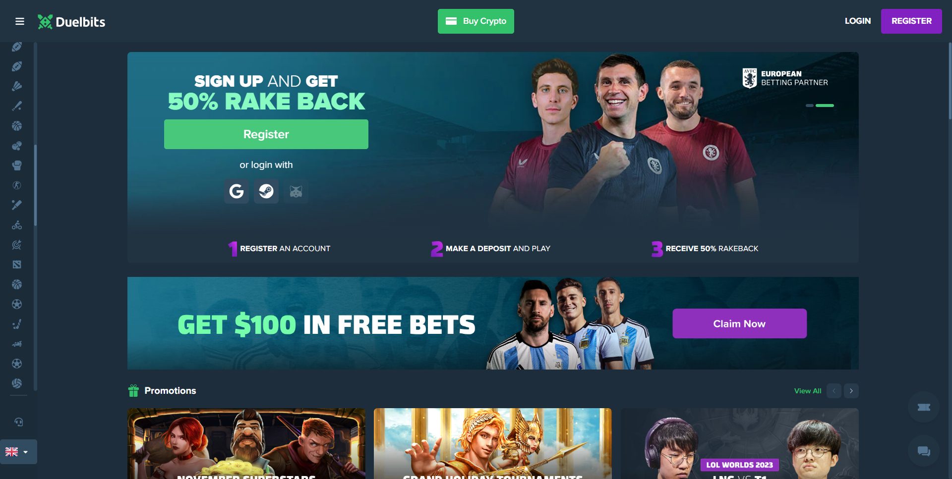 Duelbits Casino Screenshot