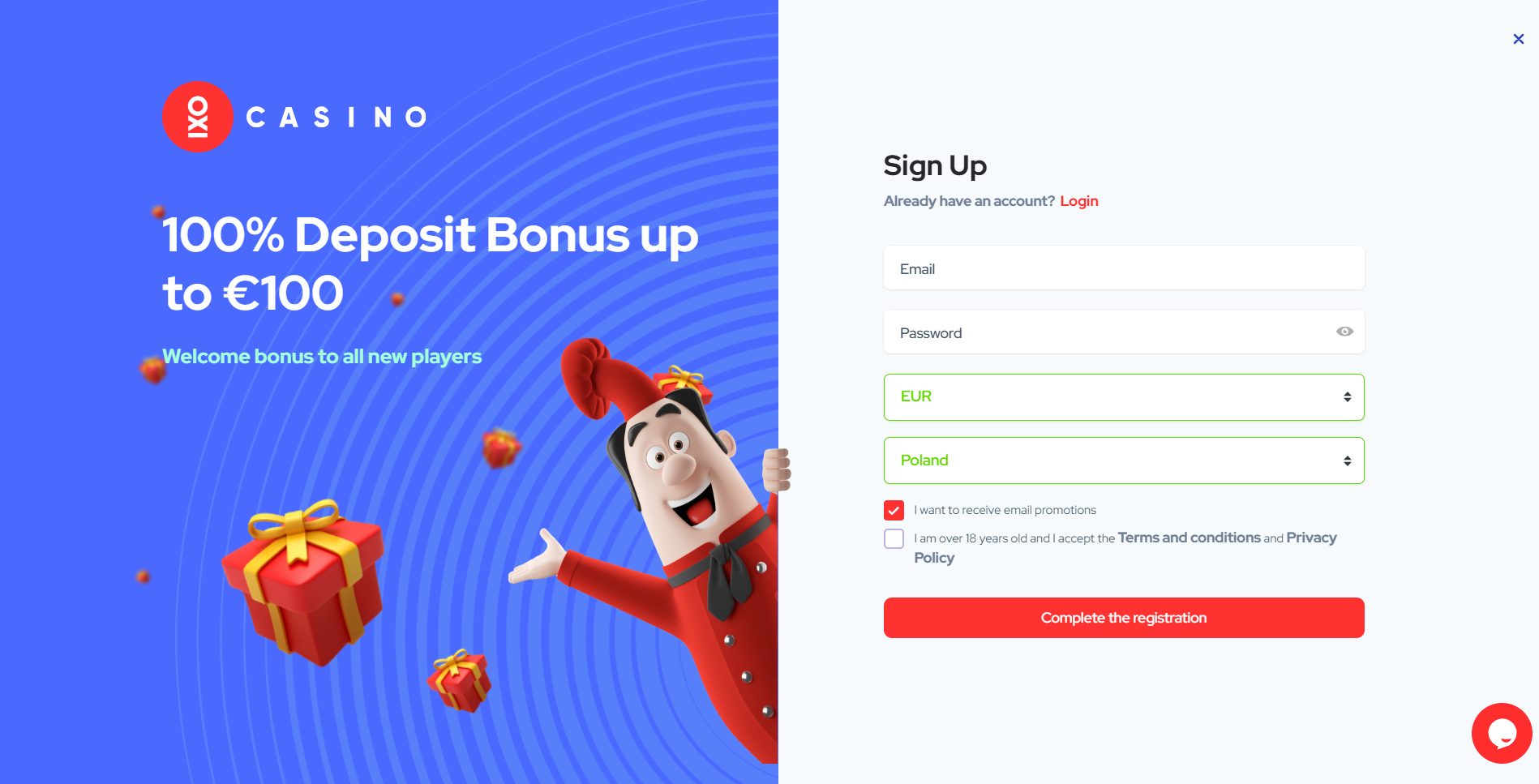 OXI Casino Screenshot