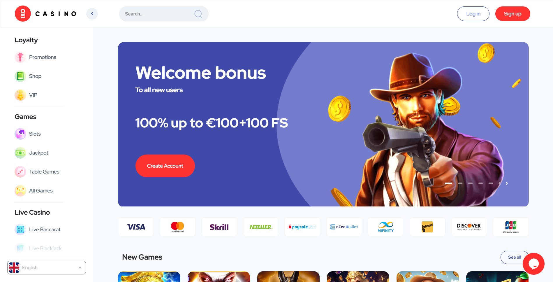 OXI Casino Screenshot