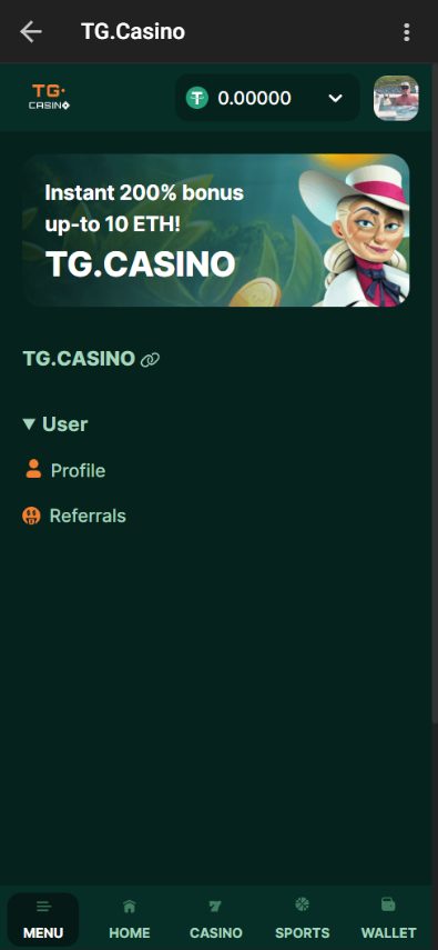 TG.Casino Screenshot