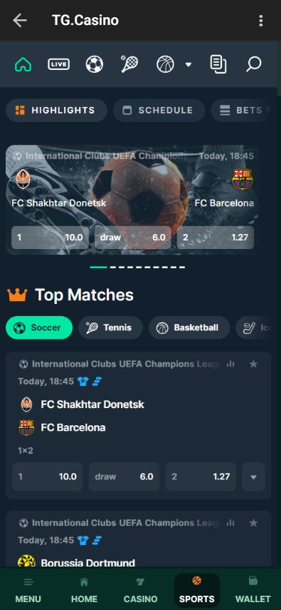 TG.Casino Screenshot