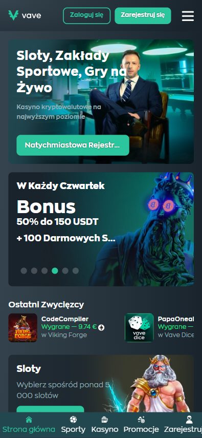 Vave Casino Screenshot