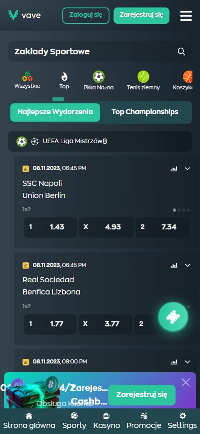 Vave Casino Screenshot