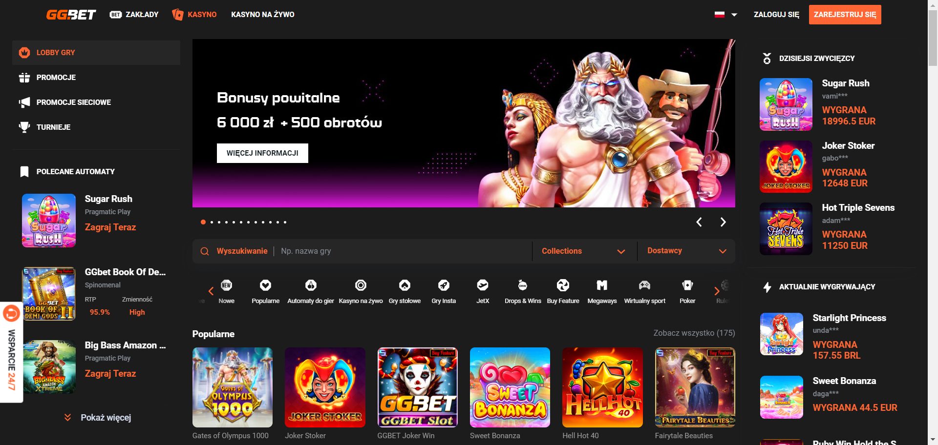 GG.Bet Casino Screenshot